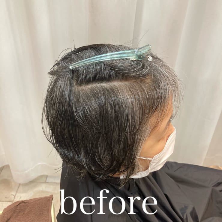 脱白髪染めハイライト淡い白髪ぼかしカラー Ash 久が原店 アッシュクガハラテン のヘアスタイル 美容院 美容室を予約するなら楽天ビューティ