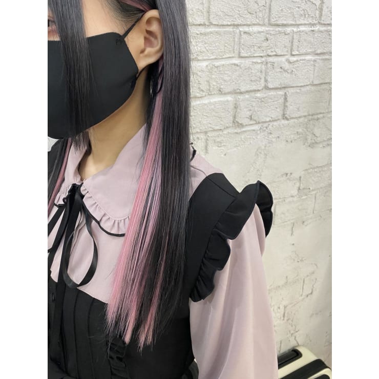 ポイントエクステピンクインナーカラー7033 Prize 池袋西口店 プライズ のヘアスタイル 美容院 美容室を予約するなら楽天ビューティ