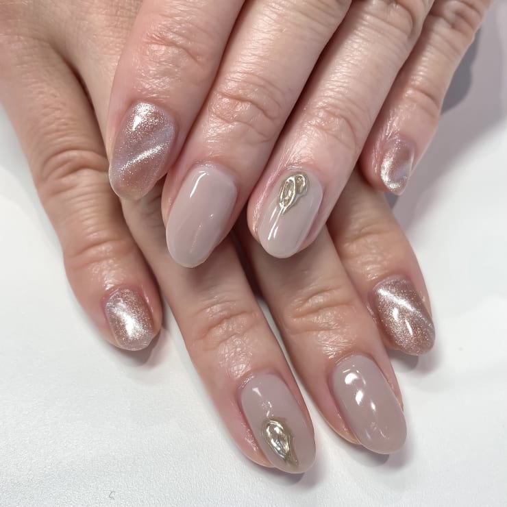 ジェル シンプルマグネットデザイン Champs Bilec Nail Salon シャンビレック のネイルデザイン ネイル まつげサロンを予約するなら楽天ビューティ