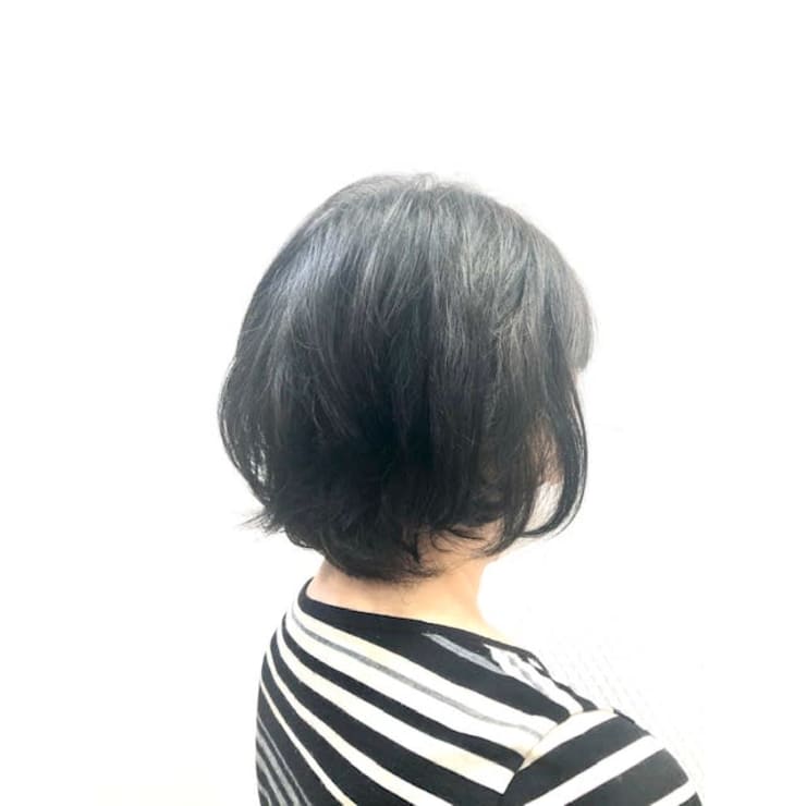 無造作パーマ 小顔 デジタルパーマ 40代 ショートボブ Qualis 上福岡店 クオリスカミフクオカテン のヘアスタイル 美容院 美容室を予約するなら楽天ビューティ