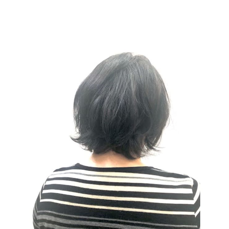 無造作パーマ 小顔 デジタルパーマ 40代 ショートボブ Qualis 上福岡店 クオリスカミフクオカテン のヘアスタイル 美容院 美容室を予約するなら楽天ビューティ