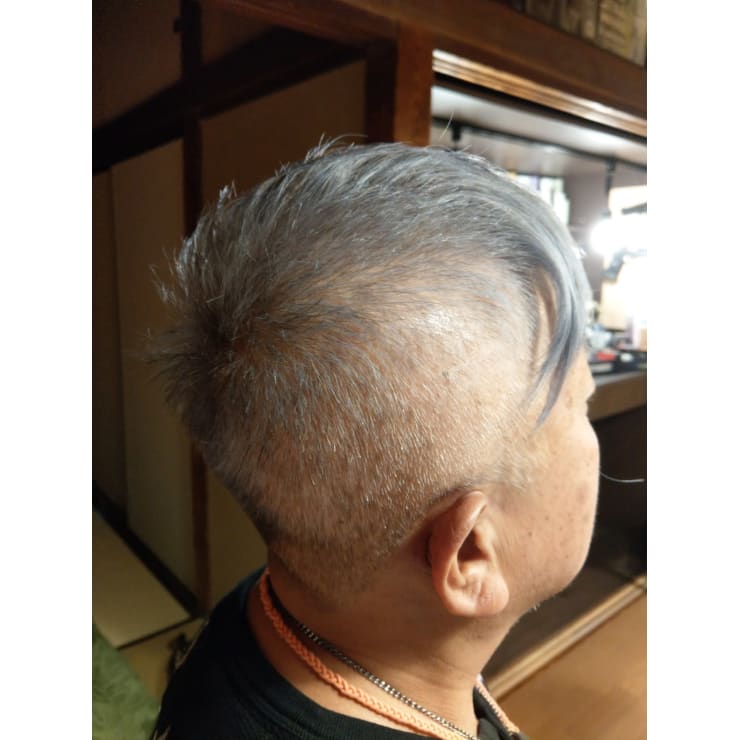 白髪はチャームポイント うっすらブルーの個性派フェード ヒトトケ ヒトトケ のヘアスタイル 美容院 美容室を予約するなら楽天ビューティ