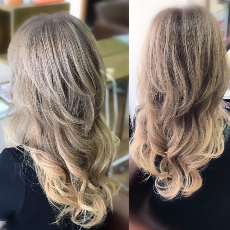 明るい白髪染め トーンアップ グラデーション Hair Brand Link トアロード店 ヘアブランドリンクトアロードテン のヘアスタイル 美容院 美容室を予約するなら楽天ビューティ