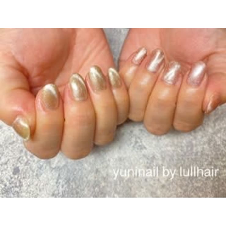アシメマグネットネイル Yuni Nail By Lull Hair ユニネイル バイ ラルヘアー のネイルデザイン ネイル まつげサロンを予約するなら楽天ビューティ