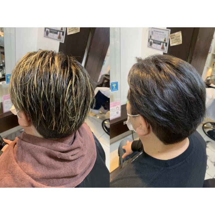 メンズハイライトカラー 髪質改善 予防美髪専門店 Stilla Smooth カミシツカイゼンヨボウビハツセンモンテン スティラスムース のヘアスタイル 美容院 美容室を予約するなら楽天ビューティ