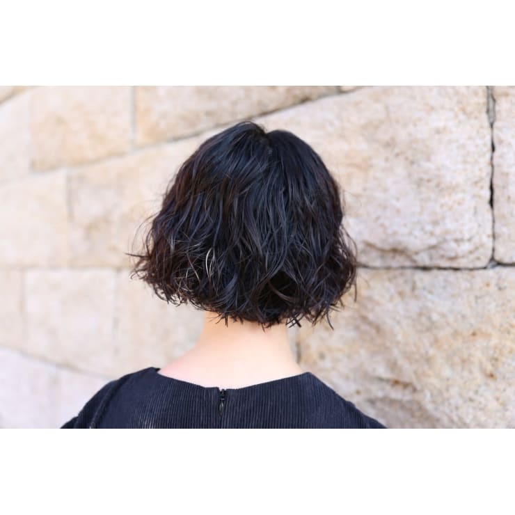 ミニボブウェーブパーマ Riche リッシュ のヘアスタイル 美容院 美容室を予約するなら楽天ビューティ