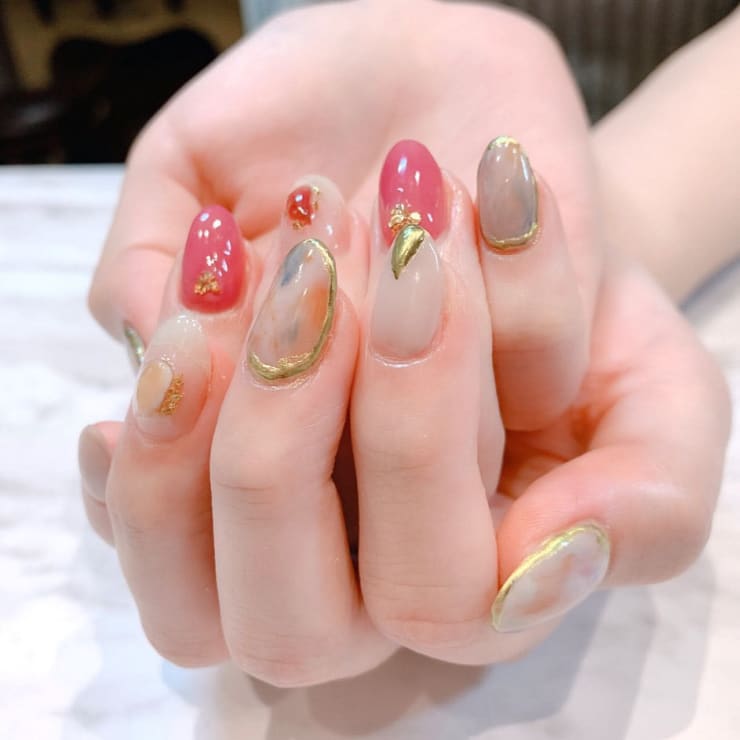 デザインネイル W Nail 西院店 ダブルネイル サイインテン のネイルデザイン ネイル まつげサロンを予約するなら楽天ビューティ