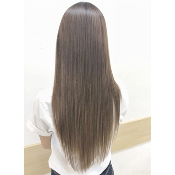 ストレートパーマとの差を 縮毛矯正 ロング Ash 亀戸店 アッシュカメイドテン のヘアスタイル 美容院 美容室を予約するなら楽天ビューティ