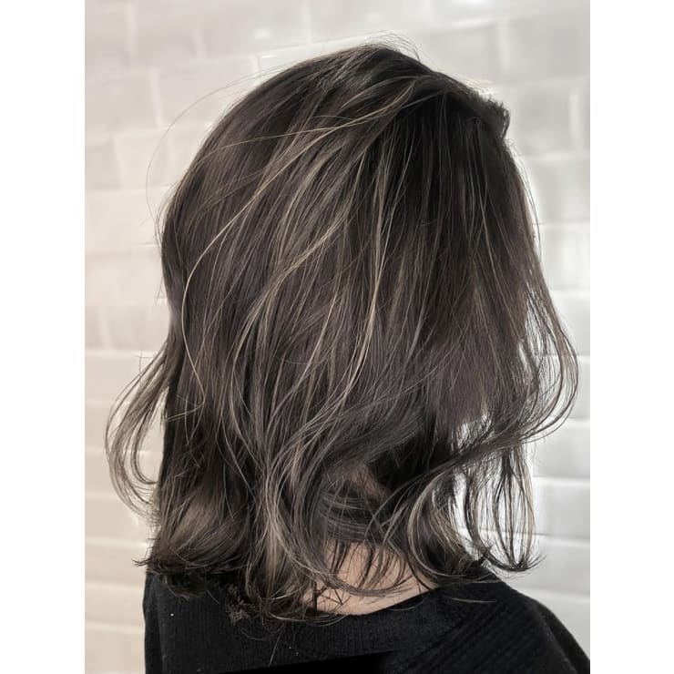 Aube Hair セミハイライト フリンジロブ Aube Hair Ebis 恵比寿店 オーブヘアエビス エビステン のヘアスタイル 美容院 美容室を予約するなら楽天ビューティ