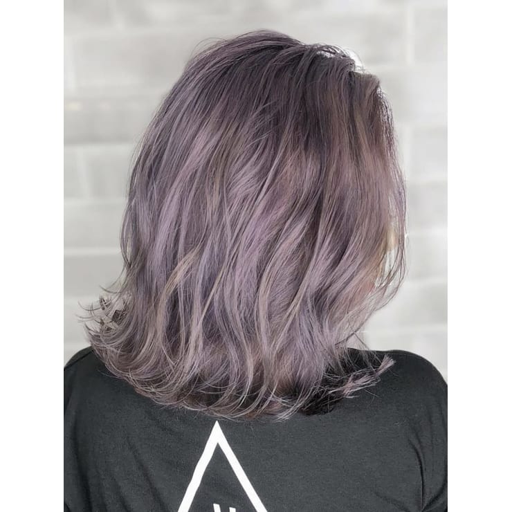 Aube Hair シアブルーベージュ スモーキーウェーブ Aube Hair Iris 博多店 オーブヘアアイリス ハカタテン のヘアスタイル 美容院 美容室を予約するなら楽天ビューティ