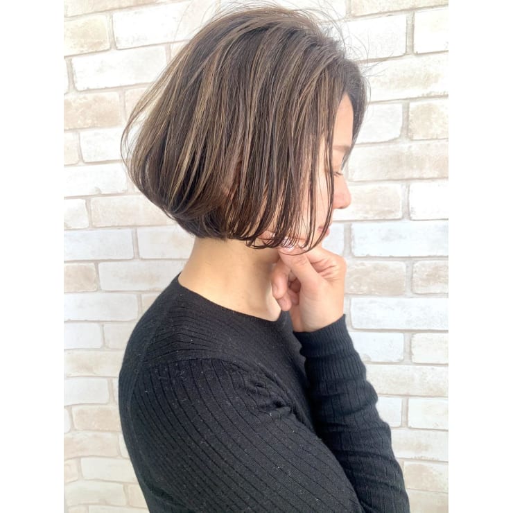 Sweep 30代40代50代大人ボブハイライト 豊塚 Sweep 平尾 スウィープ ヒラオ のヘアスタイル 美容院 美容室を予約するなら楽天ビューティ
