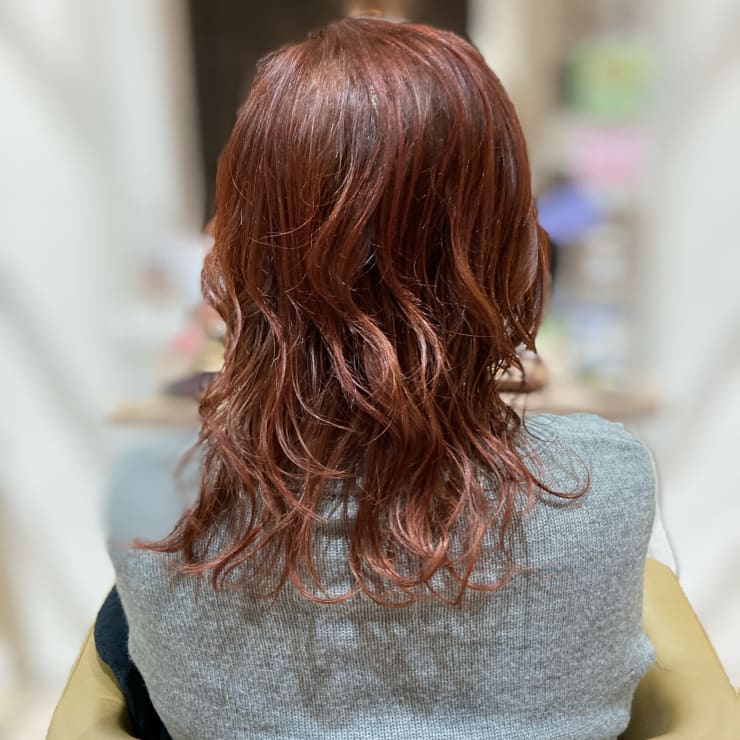 レッドオレンジカラーで華やか春ヘア Lohas Hair Angie 髪質改善 50代大人ボブ ロハスヘア アンジェ のヘアスタイル 美容院 美容室を予約するなら楽天ビューティ