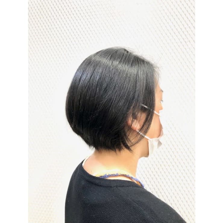 小顔 ショート ショートボブ 黒髪 白髪染め 40代50代6 Qualis 上福岡店 クオリスカミフクオカテン のヘアスタイル 美容院 美容室を予約するなら楽天ビューティ