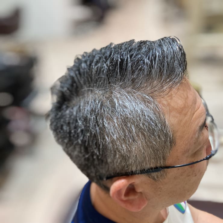 メンズビジネスショート 渡部篤郎風 Lohas Hair Angie 髪質改善 50代大人ボブ ロハスヘア アンジェ のヘアスタイル 美容院 美容室を予約するなら楽天ビューティ