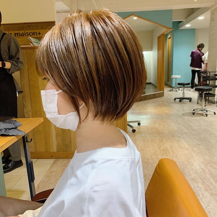好感度抜群◎女性らしい短すぎないショートボブ×大人ブラウン