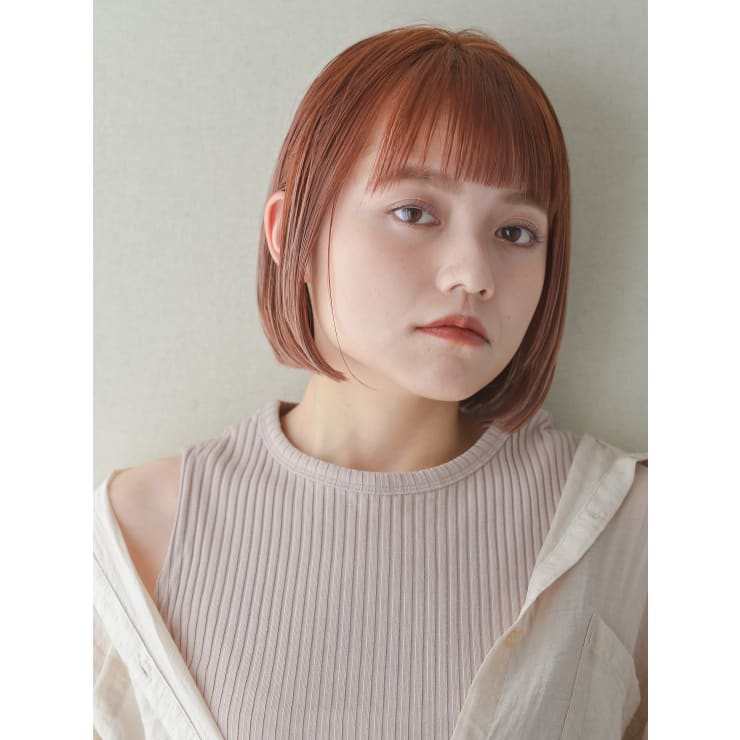 油彩画　切りっぱなしボブ 油彩画 切りっぱなしボブ