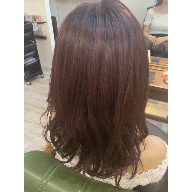 ブリーチなし韓国風チェリーレッドカラー Ciel By Afloat シエルバイアフロート のヘアスタイル 美容院 美容室を予約するなら楽天ビューティ