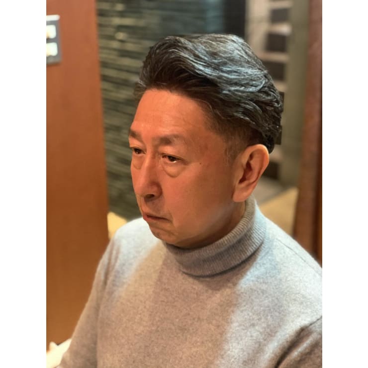 銀座60代男性ダンディズムカットコース ヘアーモードキクチ 銀座店 ヘアーモードキクチ のヘアスタイル 美容院 美容室を予約するなら楽天ビューティ