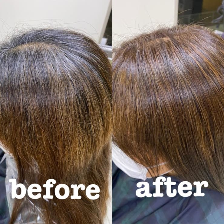 明るい白髪染め ハイライト Before After 西原晃 Face 大船 フェイス オオフナ のヘアスタイル 美容院 美容室 を予約するなら楽天ビューティ