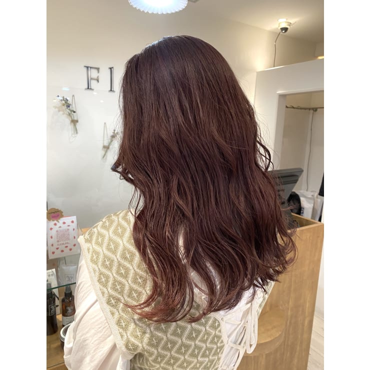 レッドブラウン ブリーチなし Flicka フリッカ のヘアスタイル 美容院 美容室を予約するなら楽天ビューティ