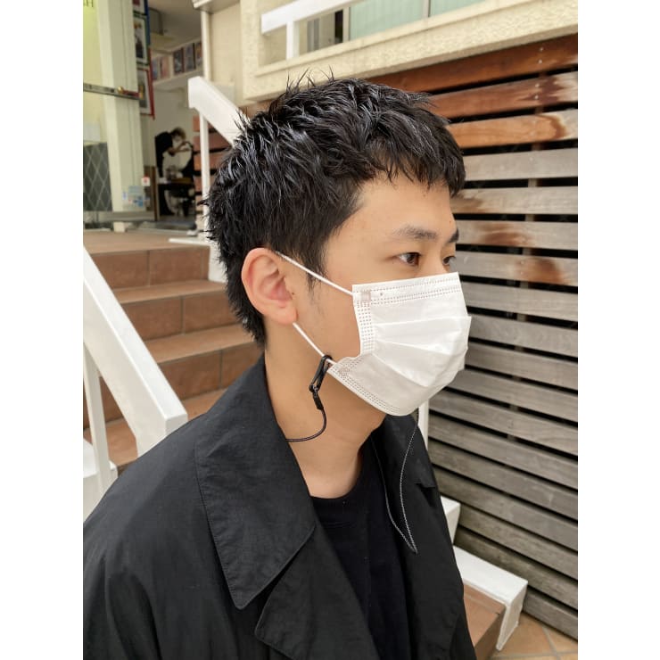 黒髪ベリーショート癖毛風パーマ 刈り上げない短髪 バズカット Hair Ales Harajuku ヘアーアレス ハラジュク のヘアスタイル 美容院 美容室を予約するなら楽天ビューティ