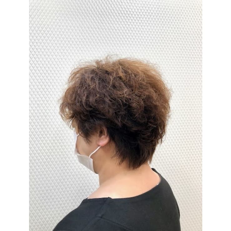 ショート ショートグラ 無造作パーマ デジタルパーマ 40代 Qualis 上福岡店 クオリスカミフクオカテン のヘアスタイル 美容院 美容室を予約するなら楽天ビューティ