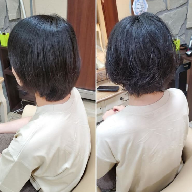 ショートボブ パーマ Another Sky アナザースカイ のヘアスタイル 美容院 美容室を予約するなら楽天ビューティ