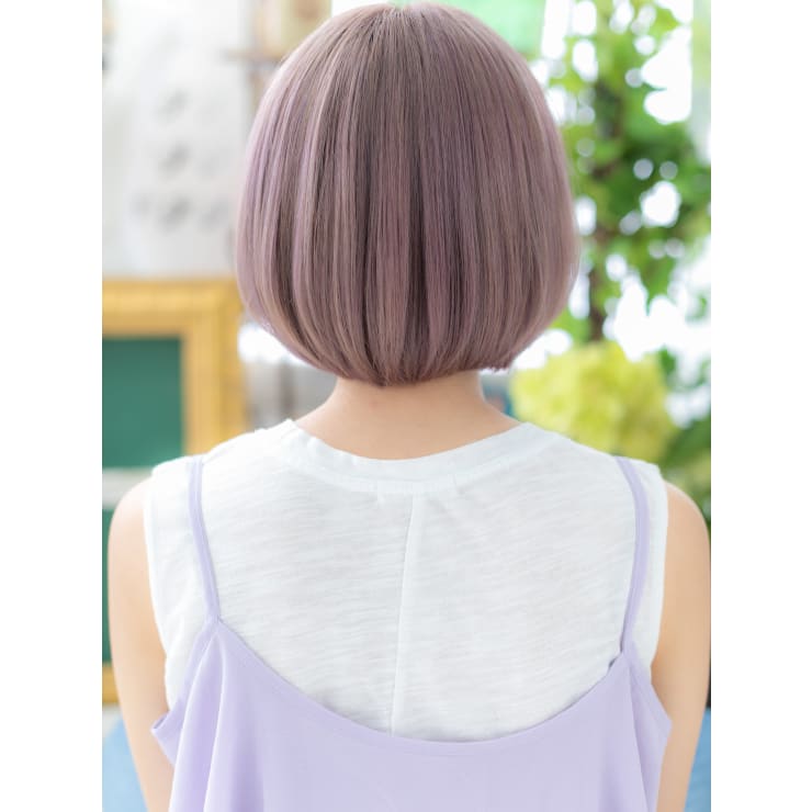 ツヤ髪ラベンダーカラー透け感前下がりボブ アニメカラー Cover Hair Bliss 川口東口駅前店 髪質改善 縮毛矯正 ヘッドスパ カバーヘアブリス カワグチヒガシグチエキマエテン のヘアスタイル 美容院 美容室を予約するなら楽天ビューティ
