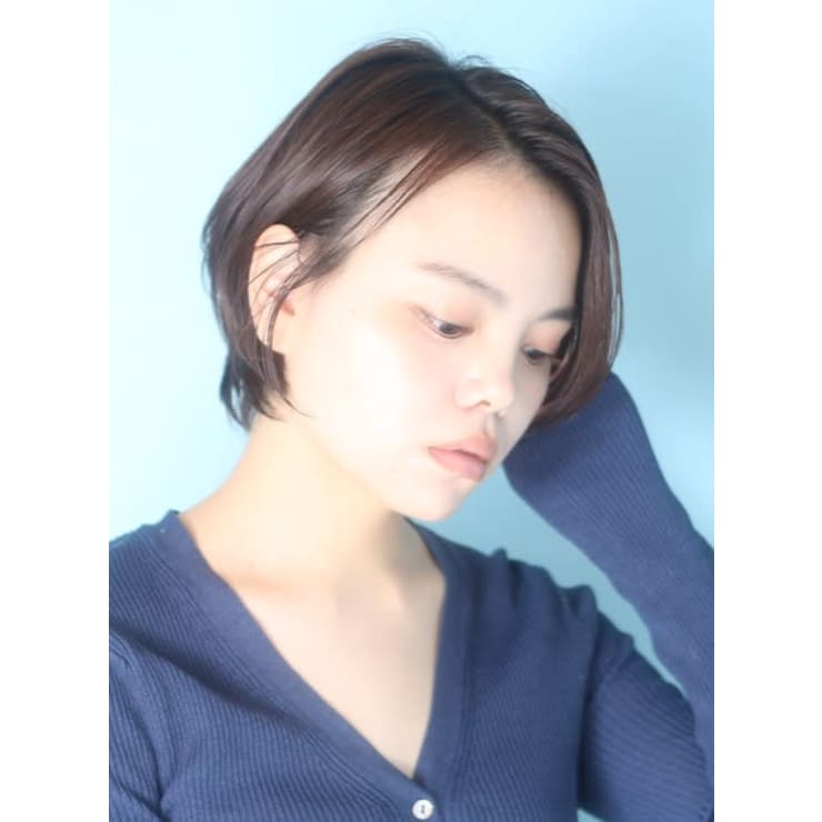 40代50代大人の耳掛けひし形ショート Beautrium Ginza ビュートリアム のヘアスタイル 美容院 美容室を予約するなら楽天ビューティ