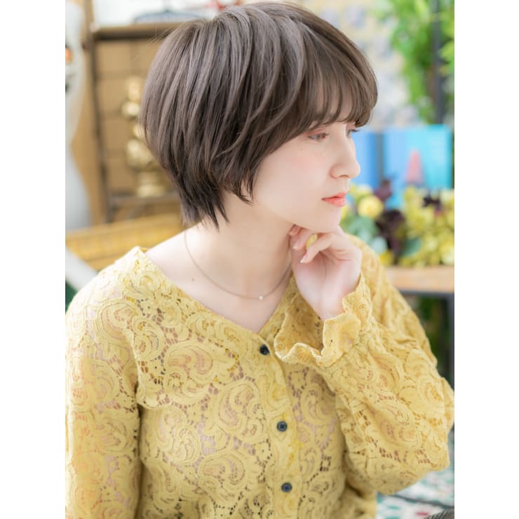 外国人風ダークアッシュ小顔マッシュショート プラチナアッシュ Cover Hair Bliss 上尾西口店 カバーヘアブリス アゲオニシグチテン のヘアスタイル 美容院 美容室を予約するなら楽天ビューティ