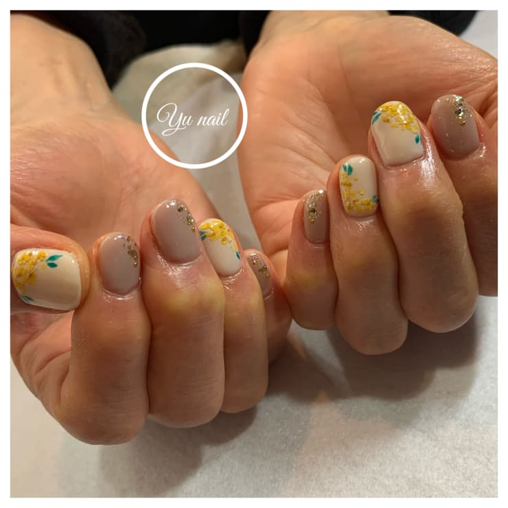 ミモザネイル Yu Nail ユーネイル のネイルデザイン ネイル まつげサロンを予約するなら楽天ビューティ