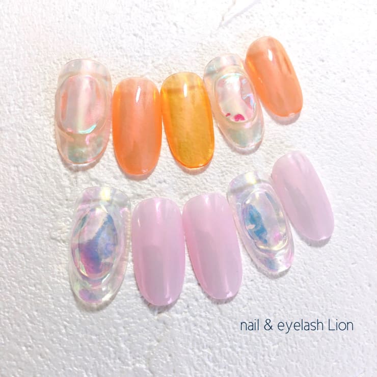 うるうるオーロラネイル Nail Eyelash Lion 池袋 ネイルアンドアイラッシュ リオン イケブクロ のネイルデザイン ネイル まつげサロンを予約するなら楽天ビューティ