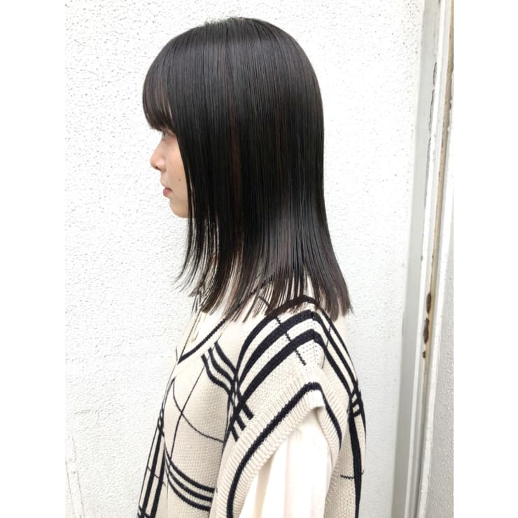 切りっぱなしストレートミディアム Mijyore ミジョレ のヘアスタイル 美容院 美容室を予約するなら楽天ビューティ
