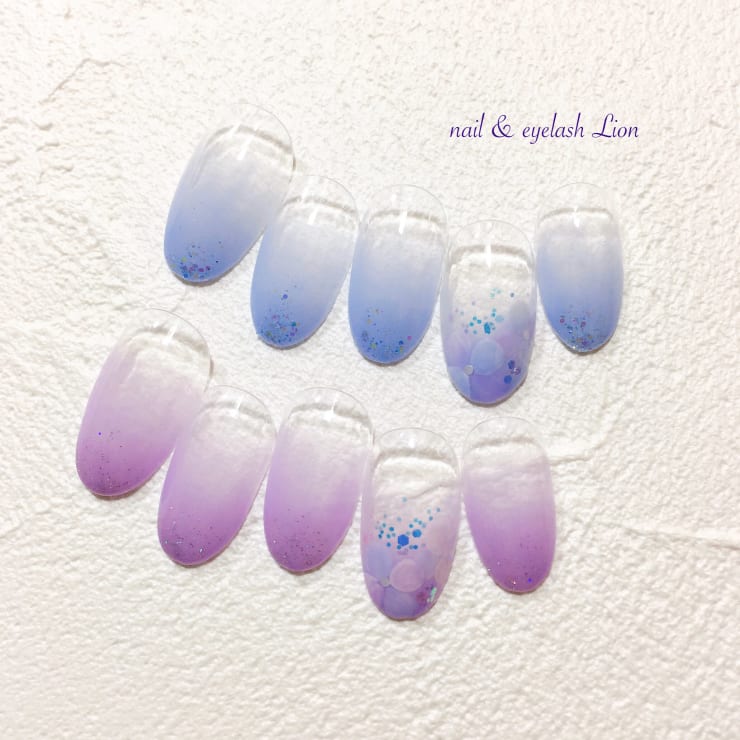 6月オススメ 紫陽花デザイン Nail Eyelash Lion 池袋 ネイルアンドアイラッシュ リオン イケブクロ のネイルデザイン ネイル まつげサロンを予約するなら楽天ビューティ