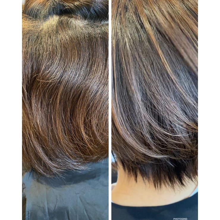４０代女性 軽度のくせ毛のお客様 Bonny Couture 髪質改善 40代大人ボブ ボニークチュール のヘアスタイル 美容院 美容室を予約するなら楽天ビューティ