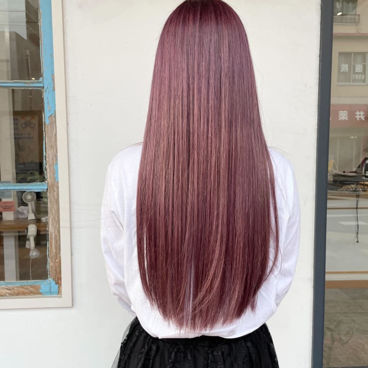ピンクアッシュ ロング Hair And Spa Palm 東大宮店 ヘアーアンドスパパームヒガシオオミヤテン のヘアスタイル 美容院 美容室を予約するなら楽天ビューティ