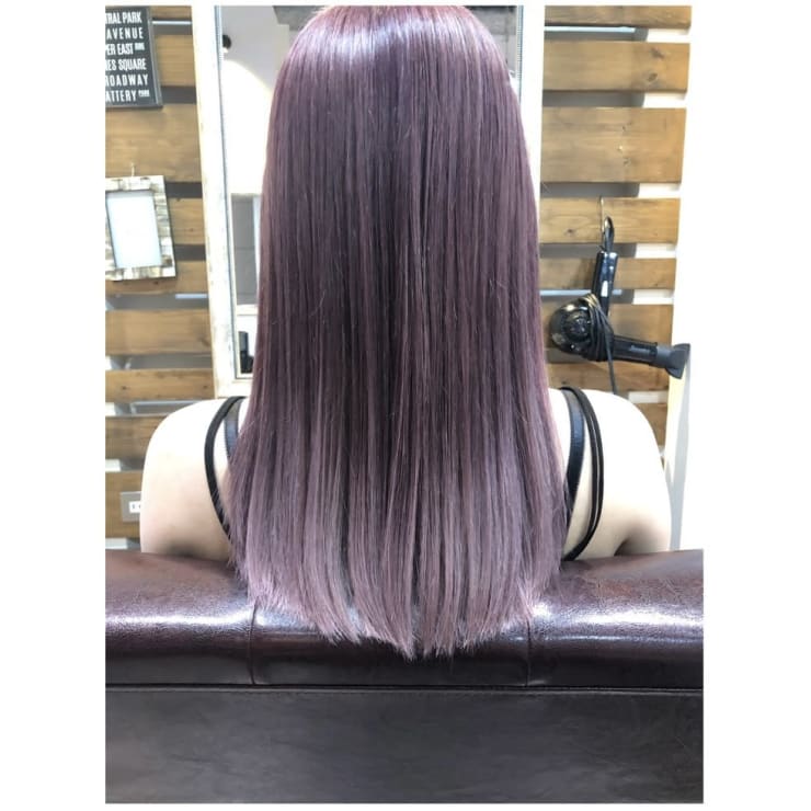 ラベンダーグレージュ シルバー ダブルカラー 髪質改善 天神 Loup ルー のヘアスタイル 美容院 美容室を予約するなら楽天ビューティ