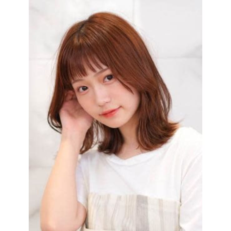 Aube Hair オレンジブラウン くびれヘア Aube Hair Iris 博多店 オーブヘアアイリス ハカタテン のヘアスタイル 美容院 美容室を予約するなら楽天ビューティ