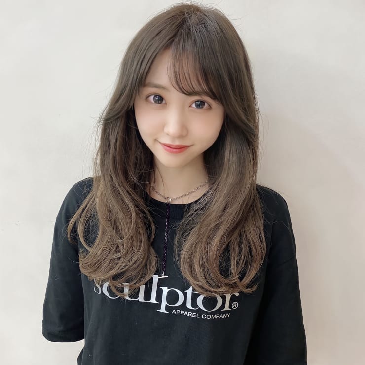 金沢 面長 逆三角カバー 代 外ハネ くびれ ロング Euphoria Ginza Grande 銀座 ユーフォリア ギンザ グランデ のヘアスタイル 美容院 美容室を予約するなら楽天ビューティ