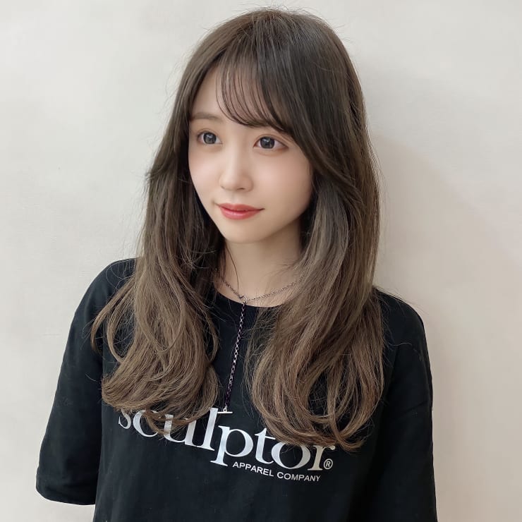 金沢 面長 逆三角カバー 代 外ハネ くびれ ロング Euphoria Ginza Grande 銀座 ユーフォリア ギンザ グランデ のヘアスタイル 美容院 美容室を予約するなら楽天ビューティ