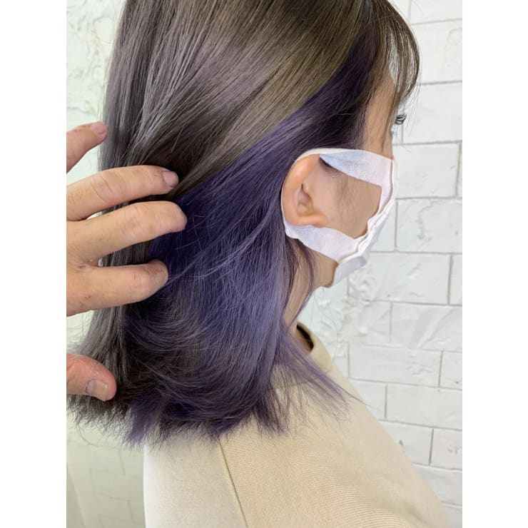 インナーカラー ブルーバイオレット Archange By Anyhow 川口駅東口 アルカンジュバイエニーハウ のヘアスタイル 美容院 美容室を予約するなら楽天ビューティ
