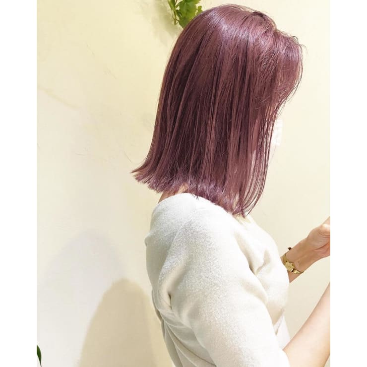 大人女性のピンクラベンダー 福岡 オーガニックカラー Miroa フクオカ ミロア のヘアスタイル 美容院 美容室を予約するなら楽天ビューティ