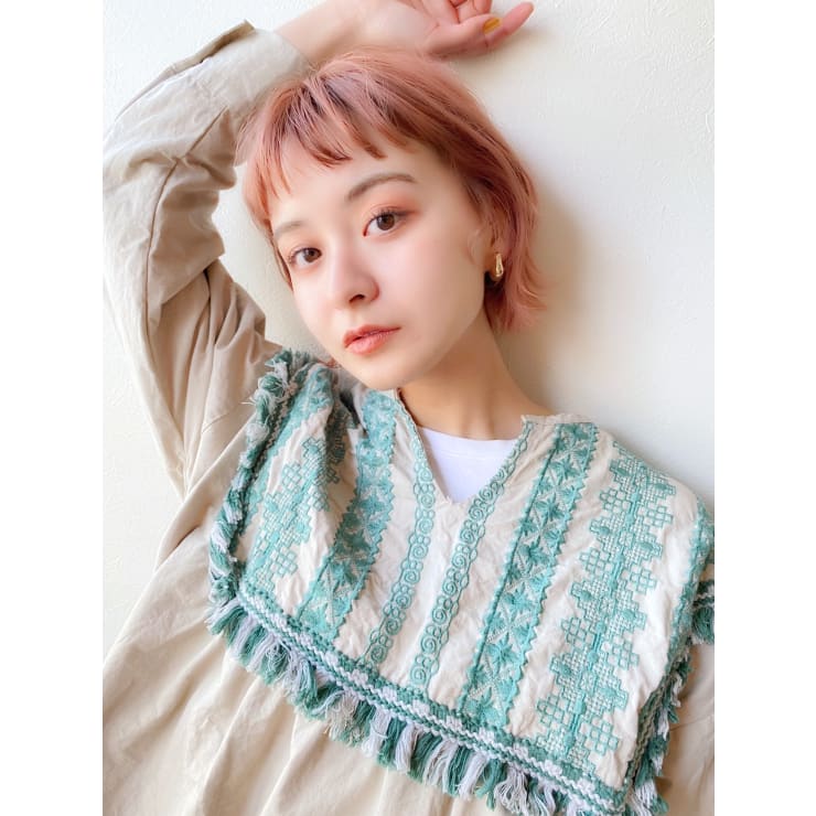 代 ハイトーンピンクベージュでオン眉ショート Labless梅田茶屋町 髪質改善 ヘッドスパ メンズ歓迎 ラブレス のヘアスタイル 美容院 美容室を予約するなら楽天ビューティ