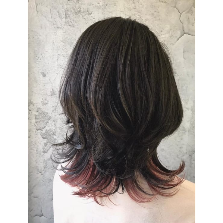 【美品】　山梨学院　インナー　ブルー インナーカラーロング：L122987192｜カラーズ(PRIVATE HAIR