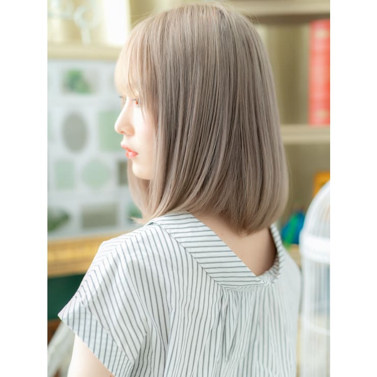 韓国風ハイライト小顔透け感シースルーバング ロブヘア Cover Hair Bliss 戸田公園西口店 カバーヘアブリス トダコウエンニシグチテン のヘアスタイル 美容院 美容室を予約するなら楽天ビューティ