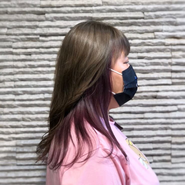 インナーカラー イヤリングカラー ケアブリーチ ピンク モテ Vis Hair Beauty 西新井店 ビス ヘアーアンドビューティー ニシアライテン のヘアスタイル 美容院 美容室を予約するなら楽天ビューティ
