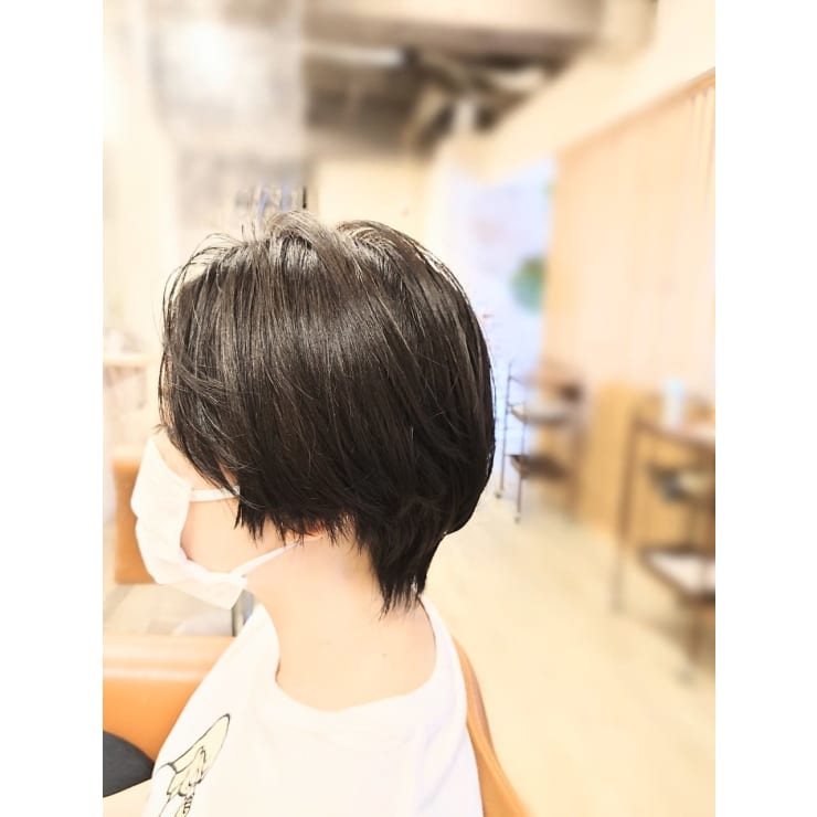 ダークアッシュ スリークショートボブ 亀戸 錦糸町 1 Unplus Lien アンプリュスリアン のヘアスタイル 美容院 美容室を予約するなら楽天ビューティ