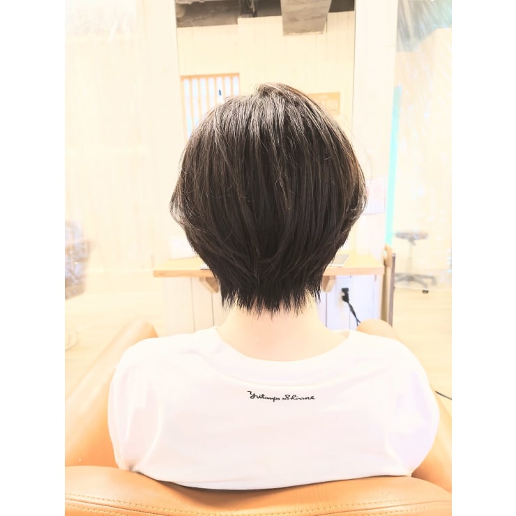 ダークアッシュ スリークショートボブ 亀戸 錦糸町 1 Unplus Lien アンプリュスリアン のヘアスタイル 美容院 美容室を予約するなら楽天ビューティ