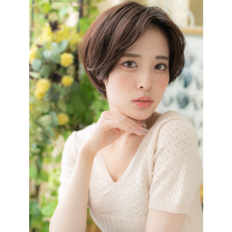 かきあげバングナチュラルモード黒髪大人ボブ 前髪なしショート Cover Hair Bliss 大宮西口店 髪質改善 縮毛矯正 ヘッドスパ カバーヘアブリス オオミヤニシグチテン のヘアスタイル 美容院 美容室を予約するなら楽天ビューティ