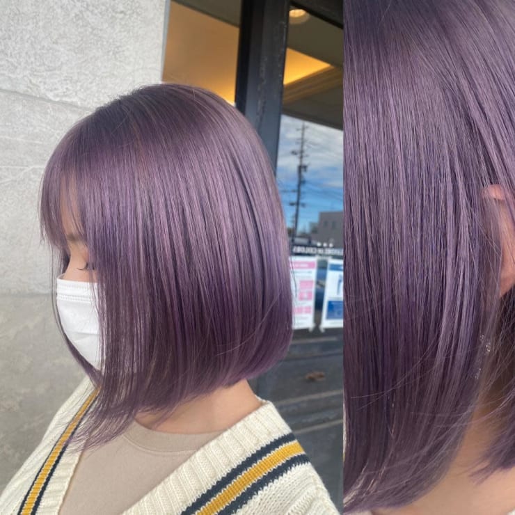 ブリーチ1 5 2回 ラベンダーカラー Alexandre Of Colors Kanazawa アレクサンドルオブカラーズカナザワ のヘアスタイル 美容院 美容室を予約するなら楽天ビューティ